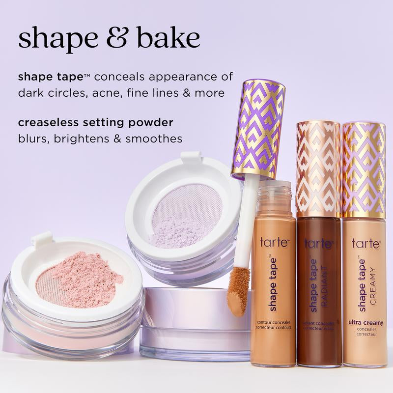 Shape & Bake Shape Tape & Creaseless Powder Duo