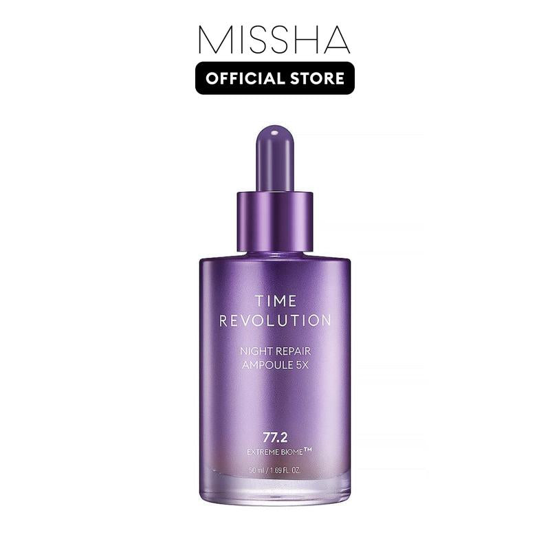 [MISSHA Official] Time Revolution Night Repair Ampoule 5X - Overnight Anti-Aging Probiotic Serum