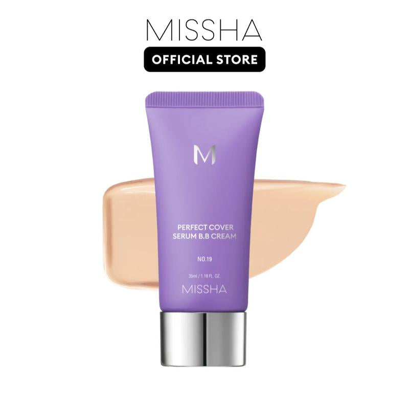 [MISSHA Official] M Perfect Cover Serum BB Cream (35Ml) - Bifida Ferment Lysate Serum-Infused BB Cream for Anti-Aging Skin Rejuvenation, Skin Tint, Tinted Moisturizer, Skin Care Foundation Makeup,Superfood Complex,Glass Skin Cardibb OGBB Purplebb