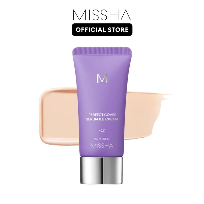 [MISSHA Official] M Perfect Cover Serum BB Cream (35Ml) - Bifida Ferment Lysate Serum-Infused BB Cream for Anti-Aging Skin Rejuvenation, Skin Tint, Tinted Moisturizer, Skin Care Foundation Makeup,Superfood Complex,Glass Skin Cardibb OGBB Purplebb