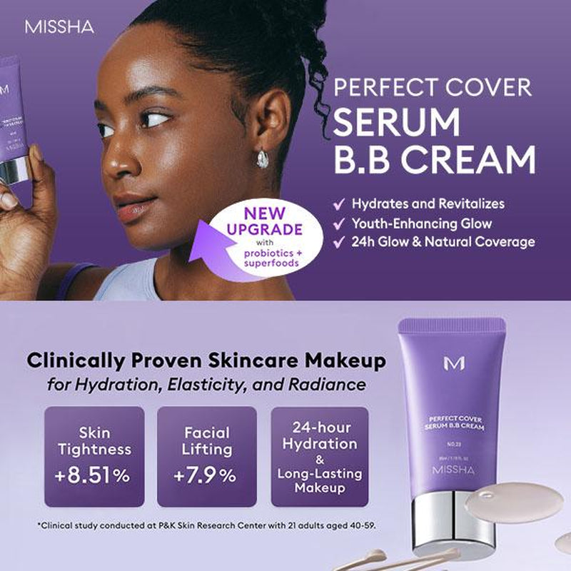[MISSHA Official] Tiktok Exclusive Viral Serum BB + Night Repair Serum Duo | Bifida Ferment Lysate Serum-Infused BB Cream + Night Serum Combo for Anti-Aging Skin Rejuvenation, Skin Tint, Tinted Moisturizer, Makeup, Glass Skin Cardibb OGBB Purplebb