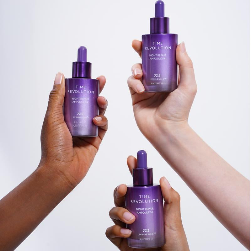 [MISSHA Official] Time Revolution Night Repair Ampoule 5X - Overnight Anti-Aging Probiotic Serum