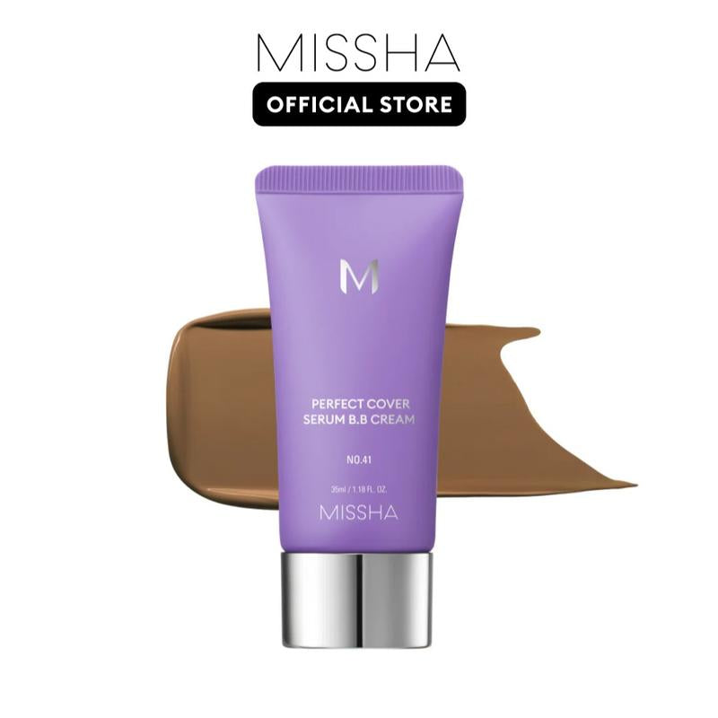 [MISSHA Official] M Perfect Cover Serum BB Cream (35Ml) - Bifida Ferment Lysate Serum-Infused BB Cream for Anti-Aging Skin Rejuvenation, Skin Tint, Tinted Moisturizer, Skin Care Foundation Makeup,Superfood Complex,Glass Skin Cardibb OGBB Purplebb