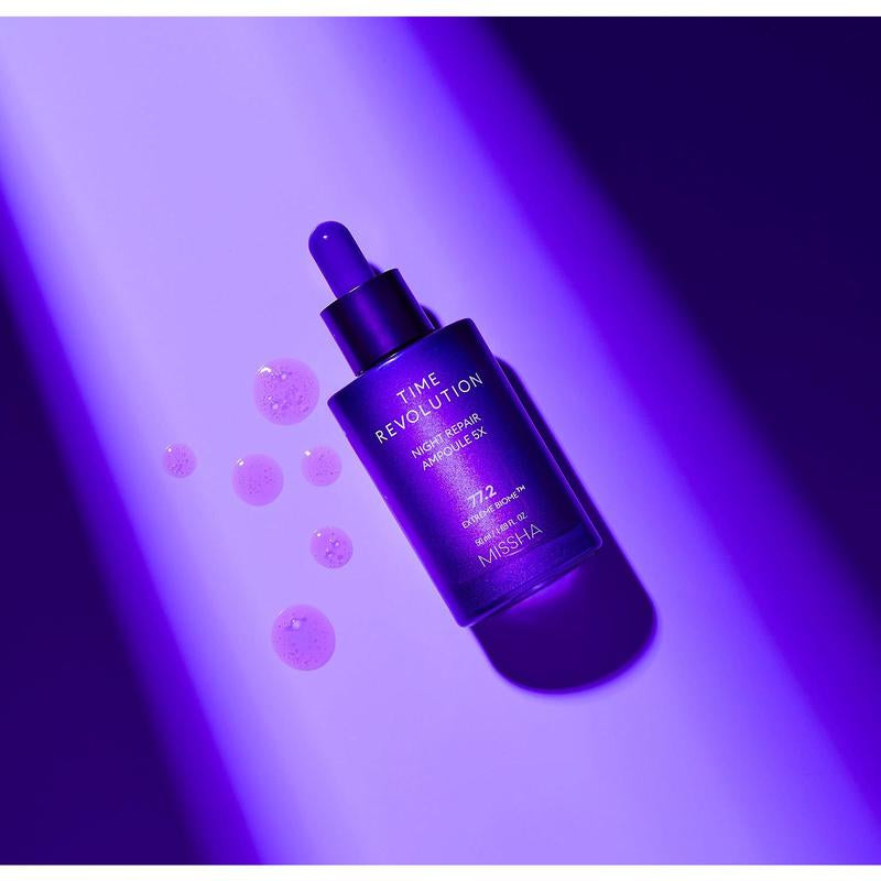 [MISSHA Official] Time Revolution Night Repair Ampoule 5X - Overnight Anti-Aging Probiotic Serum
